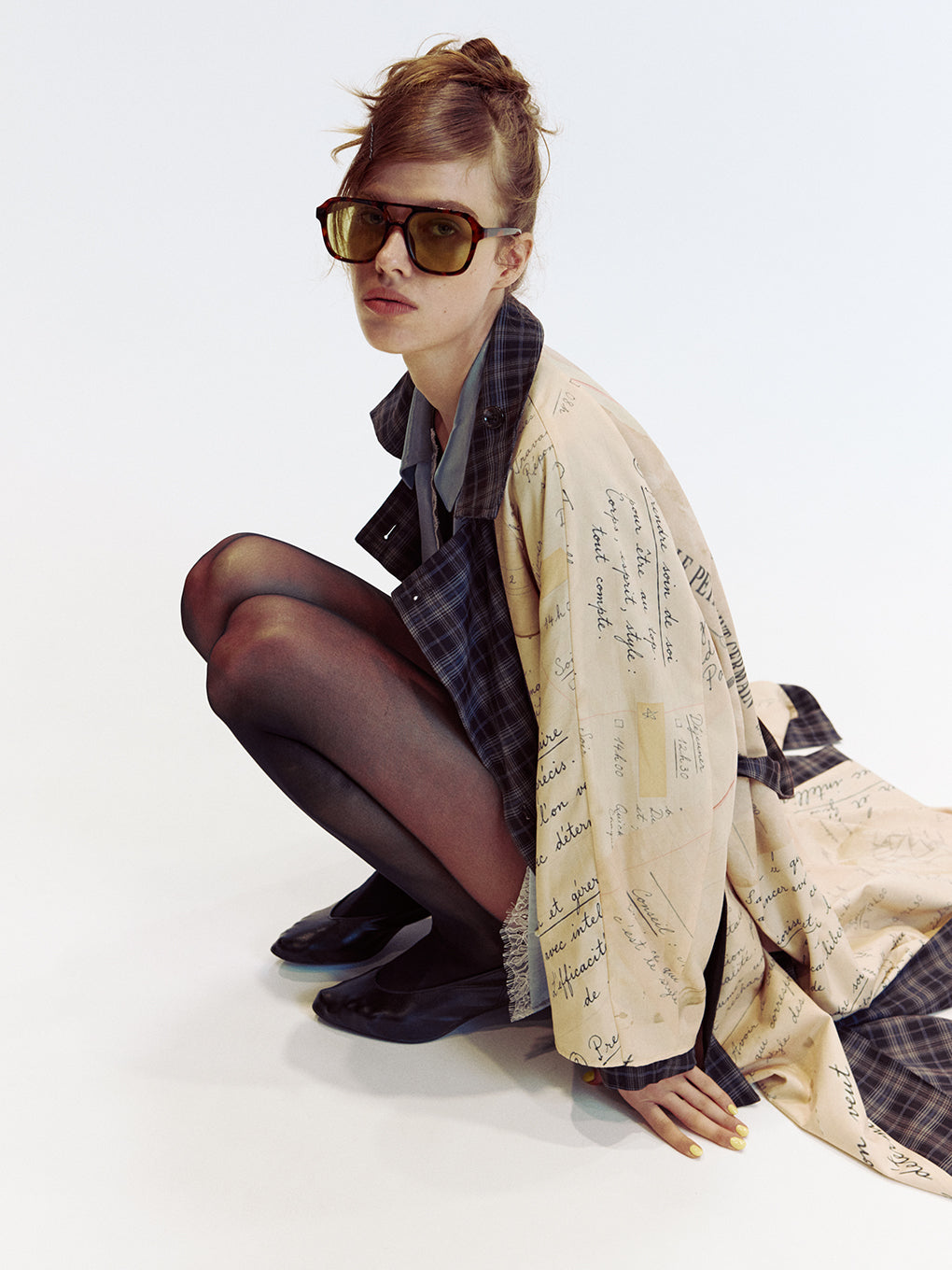 REVERSIBLE PARIS LETTER TRENCH COAT