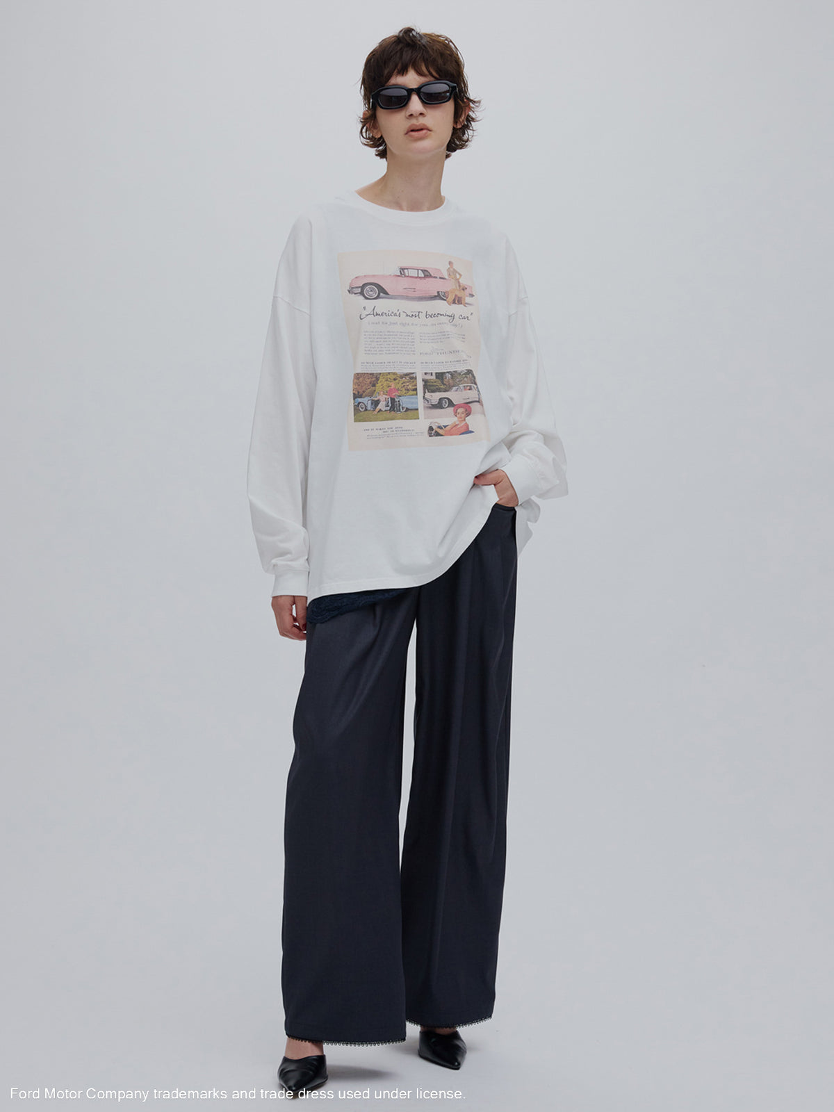 Ford FLYER PRINT LONG SLEEVE TOP
