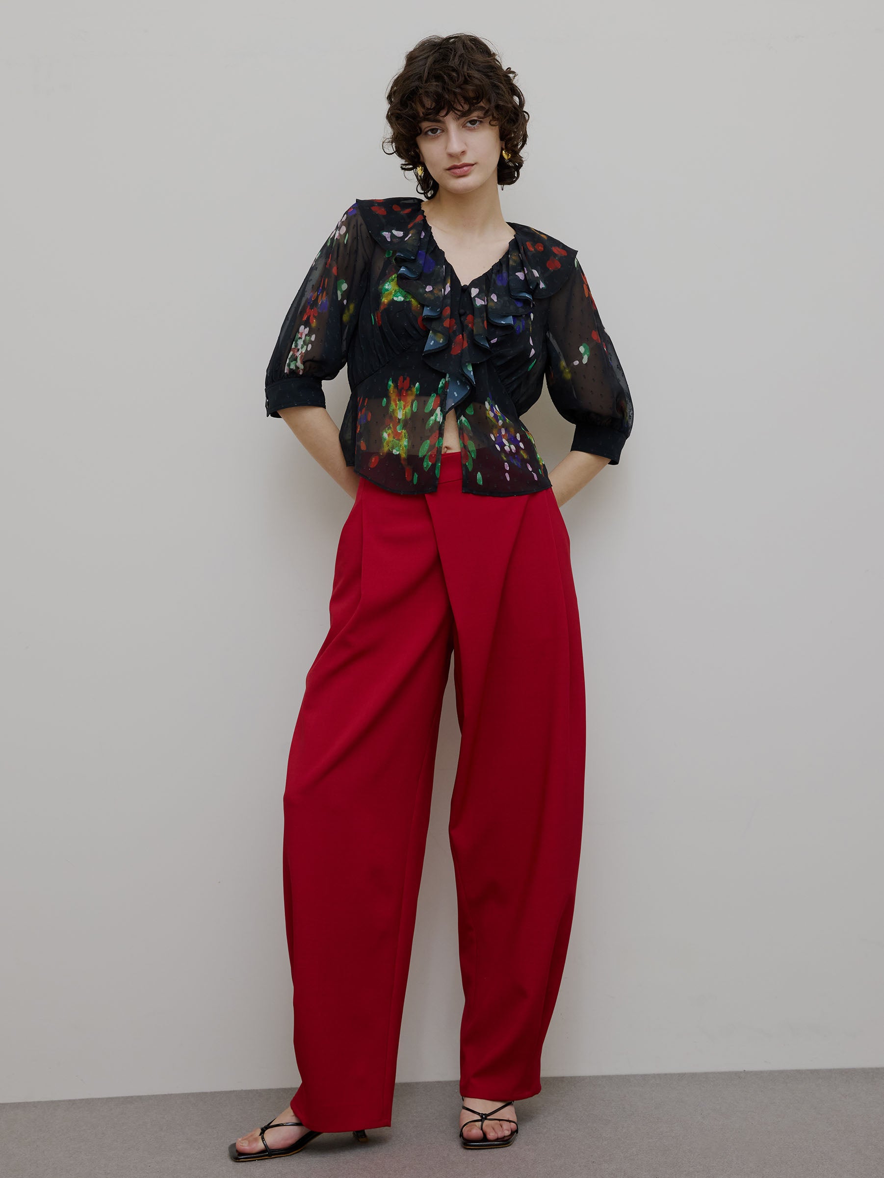 MEDI DECALCOMANIA CHIFFON BLOUSE