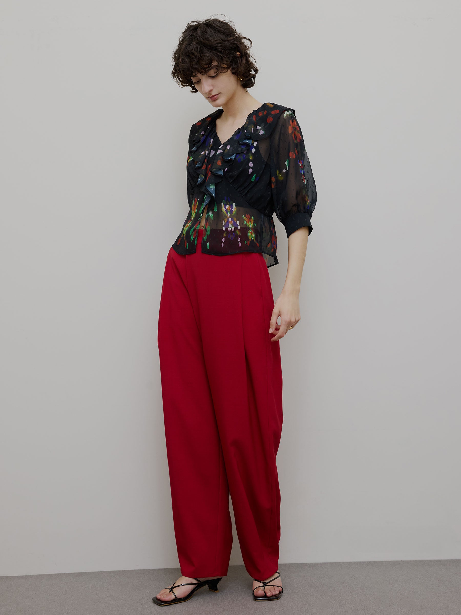 MEDI DECALCOMANIA CHIFFON BLOUSE
