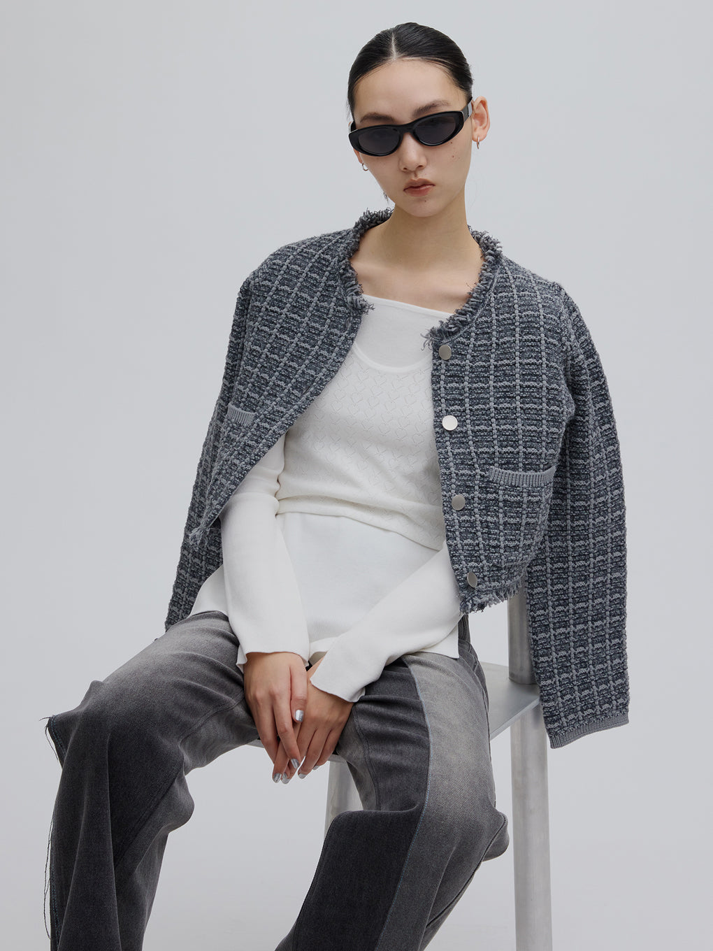 HEART TANK KNIT SET TOP