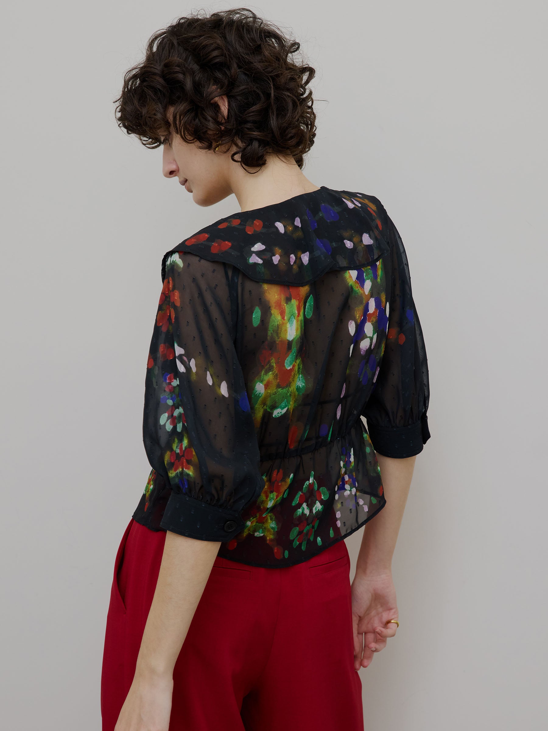 MEDI DECALCOMANIA CHIFFON BLOUSE