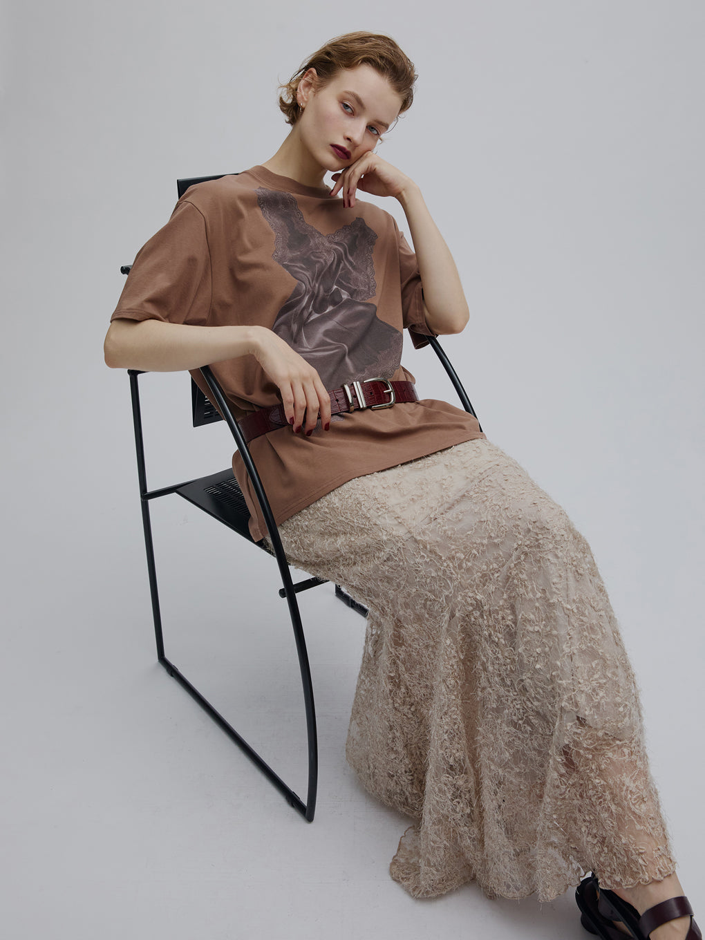 SHEER FEATHER MERMAID SKIRT