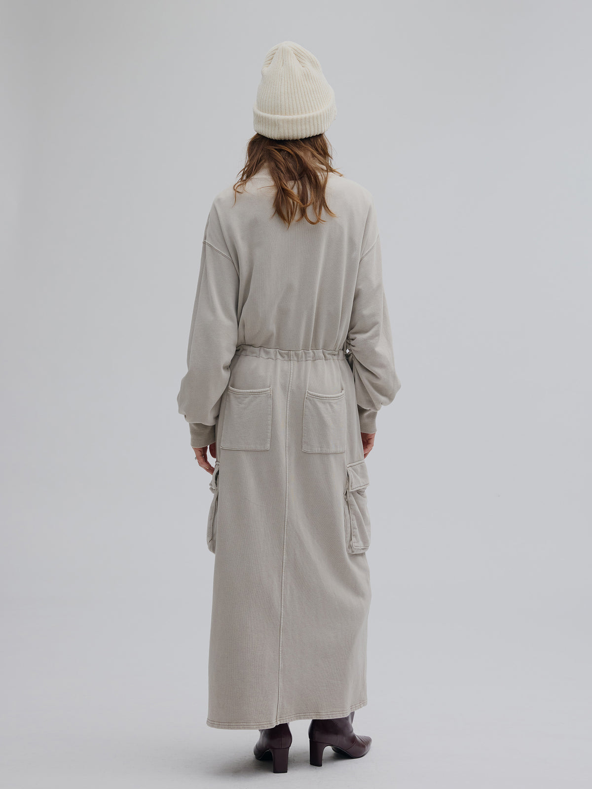 2WAY NECK LOOSE SWEAT DRESS