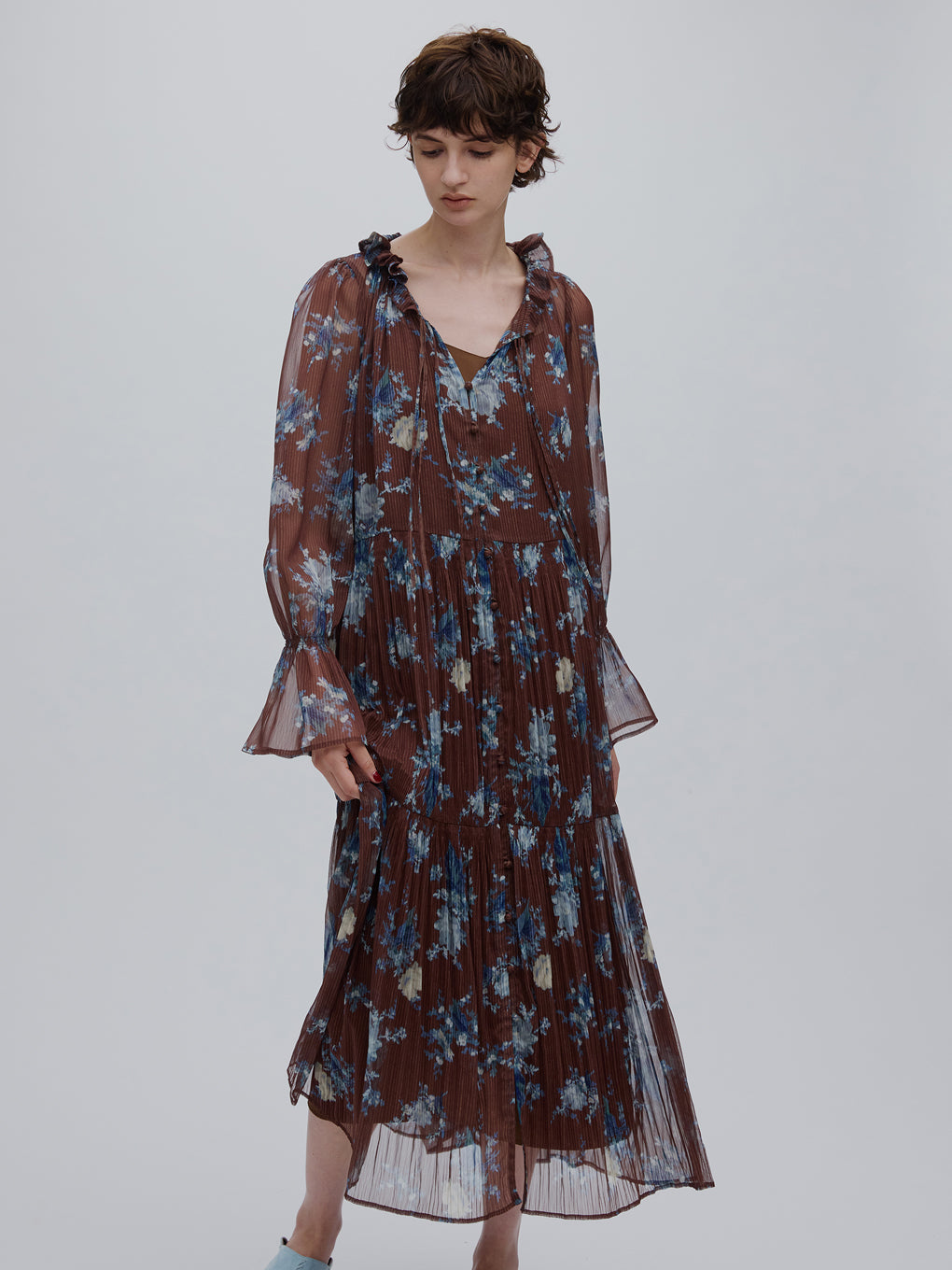 IVY MAJOLICA PLEAT DRESS
