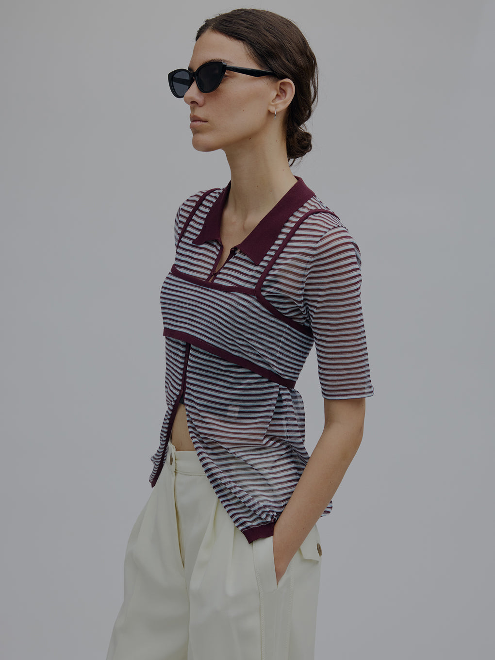 MEDI PUCHI BUSTIER SET KNIT SHIRT