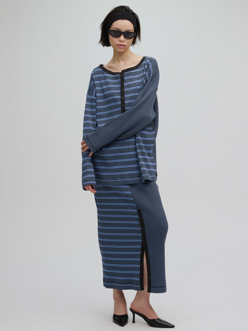 MILLER×Ameri 2WAY WAFFLE TOP