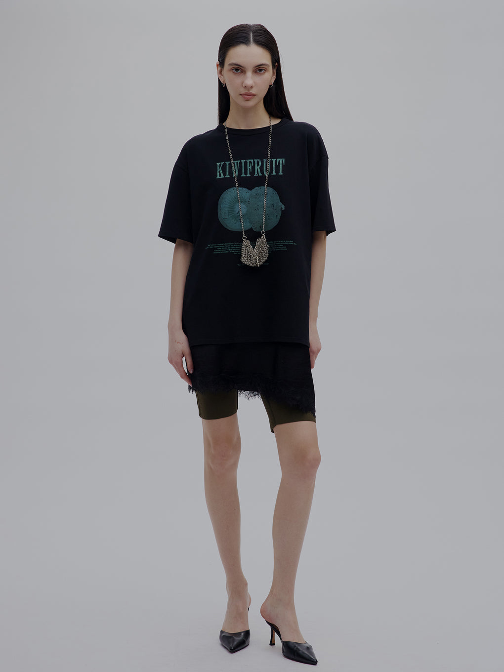 SIDE LACE LIKE KNIT BIKER PANTS