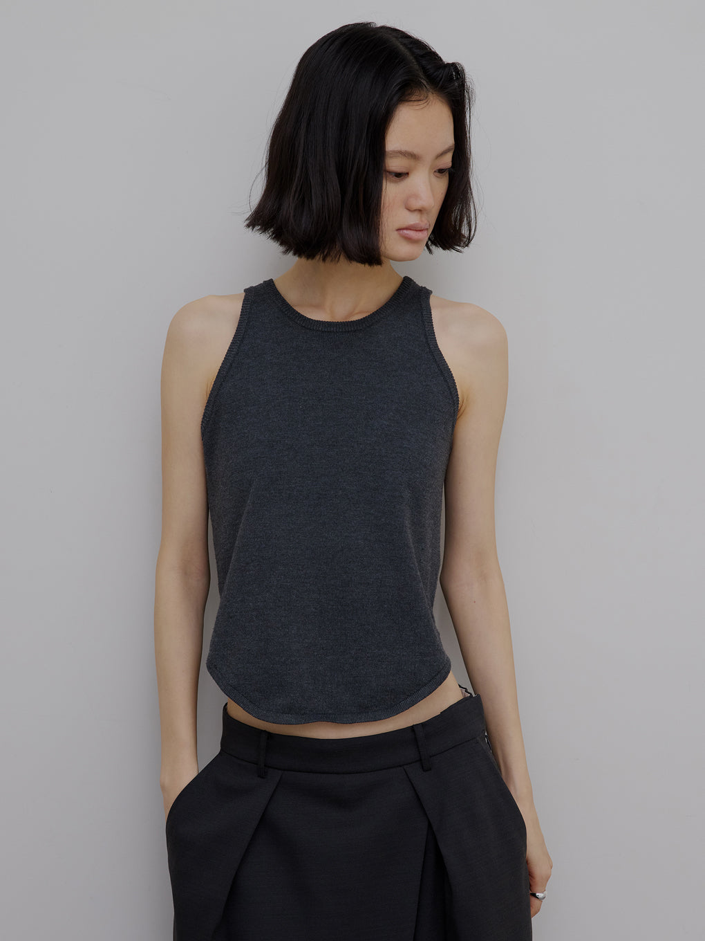 LOW BASIC COMPACT KNIT TANK TOP