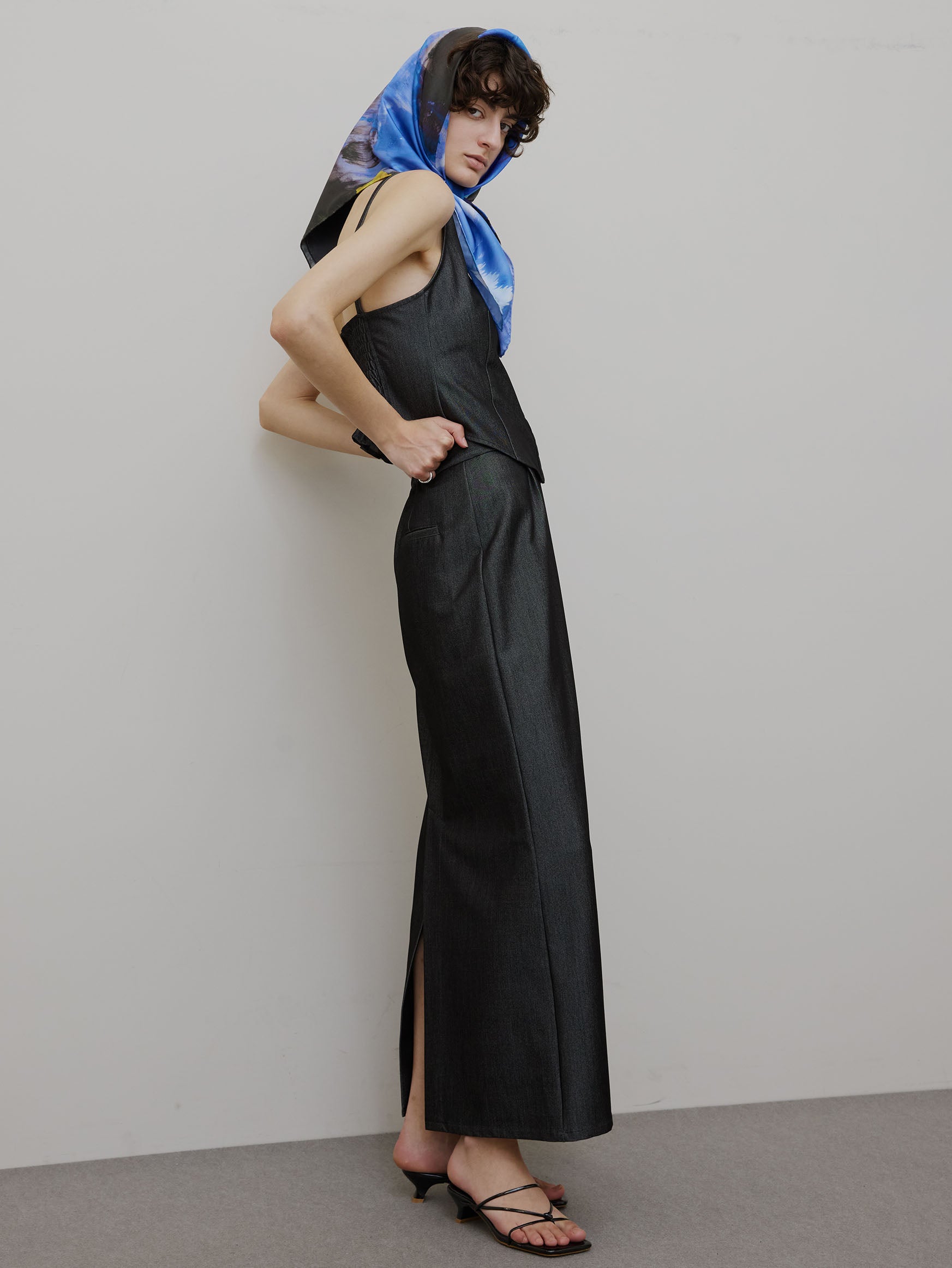 CAMISOLE SET EXTRA LONG SKIRT DRESS