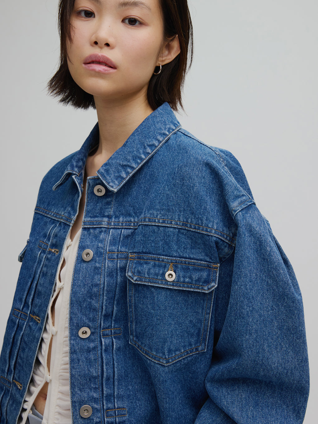 JAPAN MADE BACK FLARE DENIM JACKET