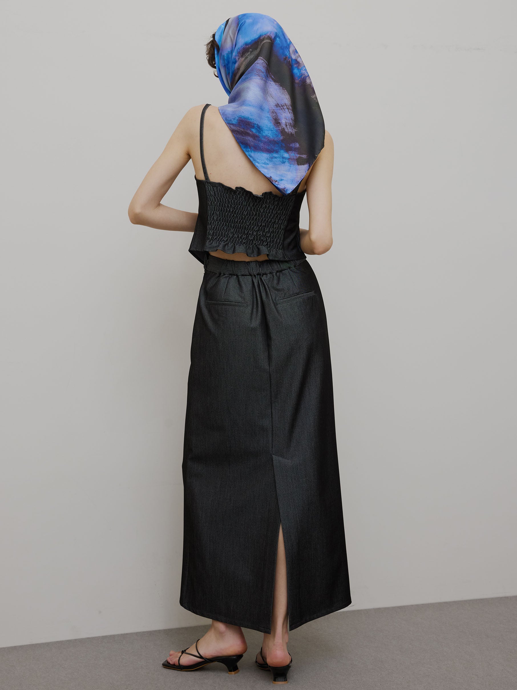 CAMISOLE SET EXTRA LONG SKIRT DRESS