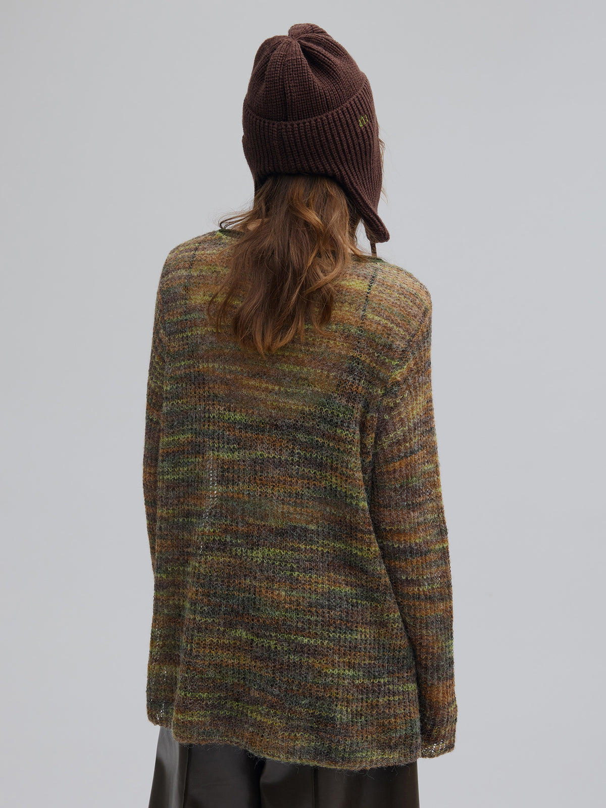 VARIEGATED SHEER KNIT TOP