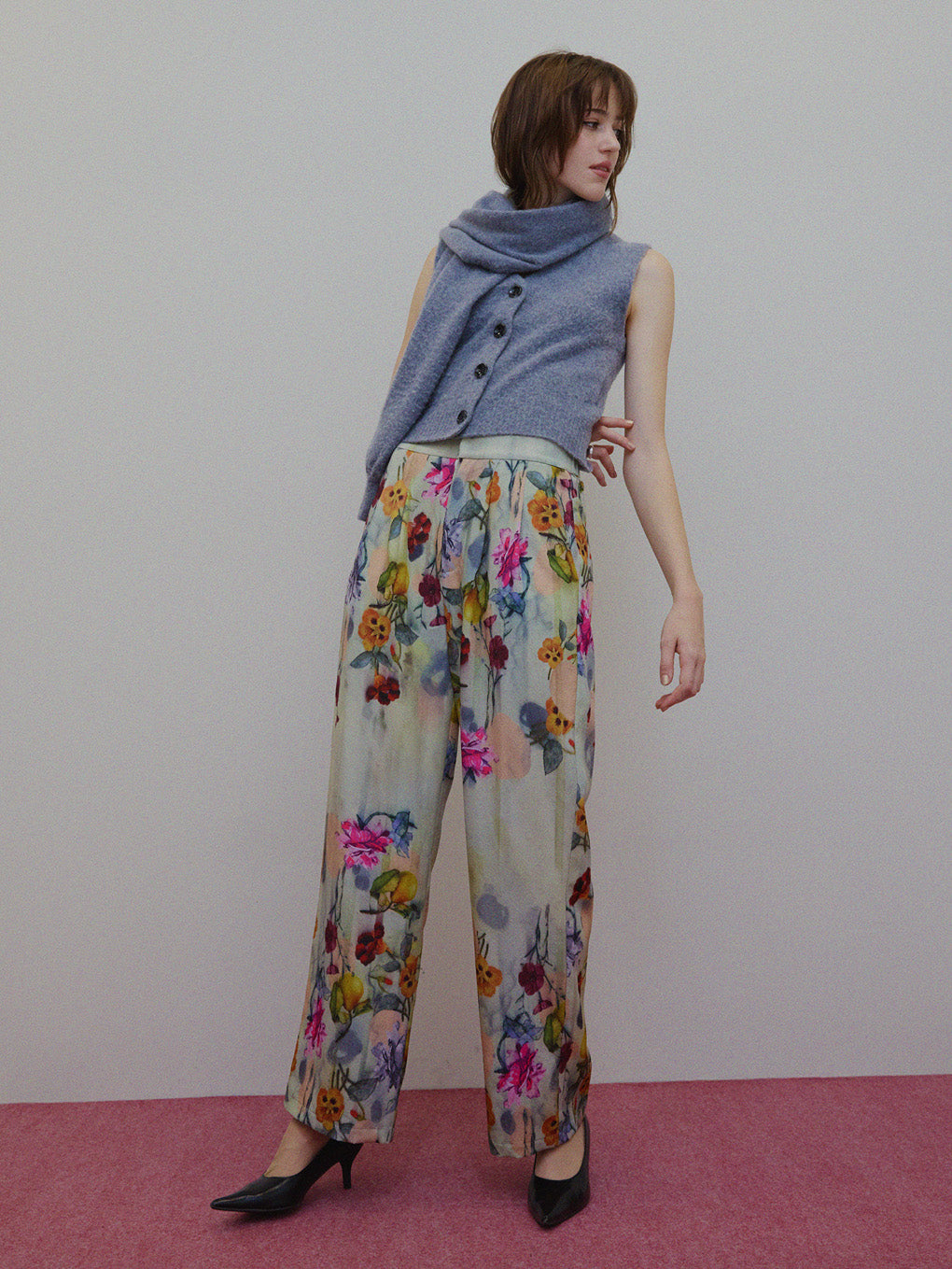 UND GRACE JACQUARD PRINT PANTS