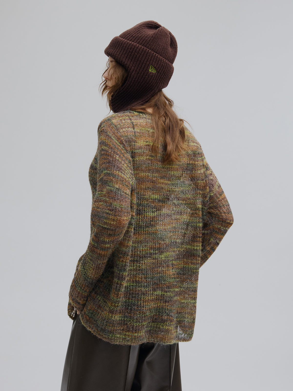 VARIEGATED SHEER KNIT TOP