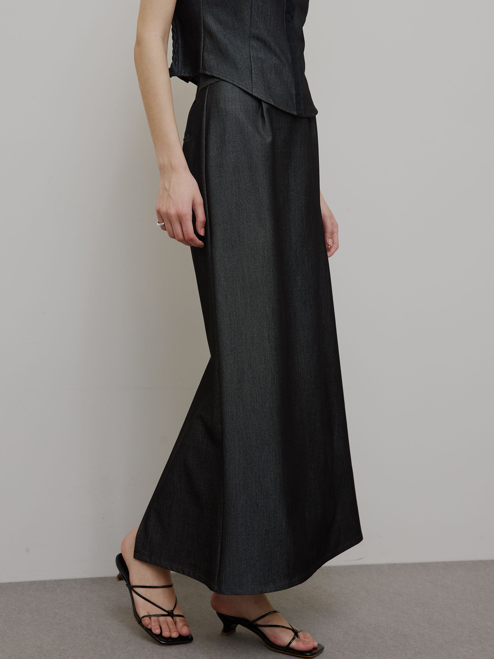 CAMISOLE SET EXTRA LONG SKIRT DRESS