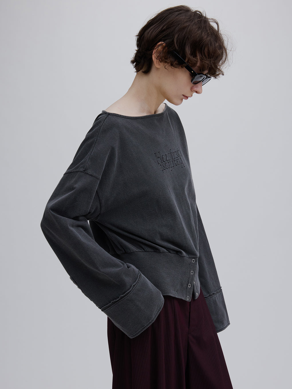 UND POWDER PRINT LONG SLEEVE TOP