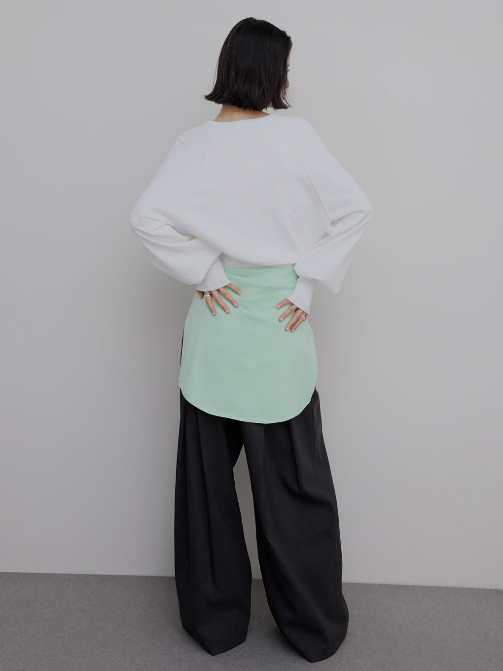 LOW BASIC WAIST STOP KNIT TOP