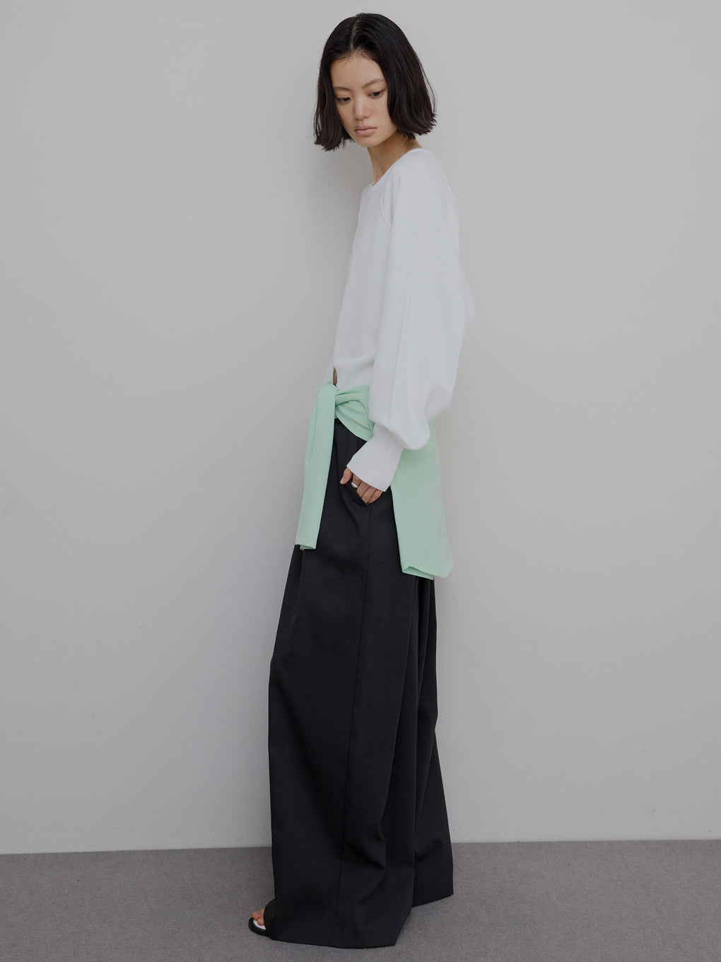 LOW BASIC WAIST STOP KNIT TOP