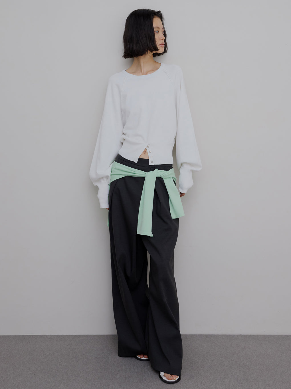 LOW BASIC WAIST STOP KNIT TOP