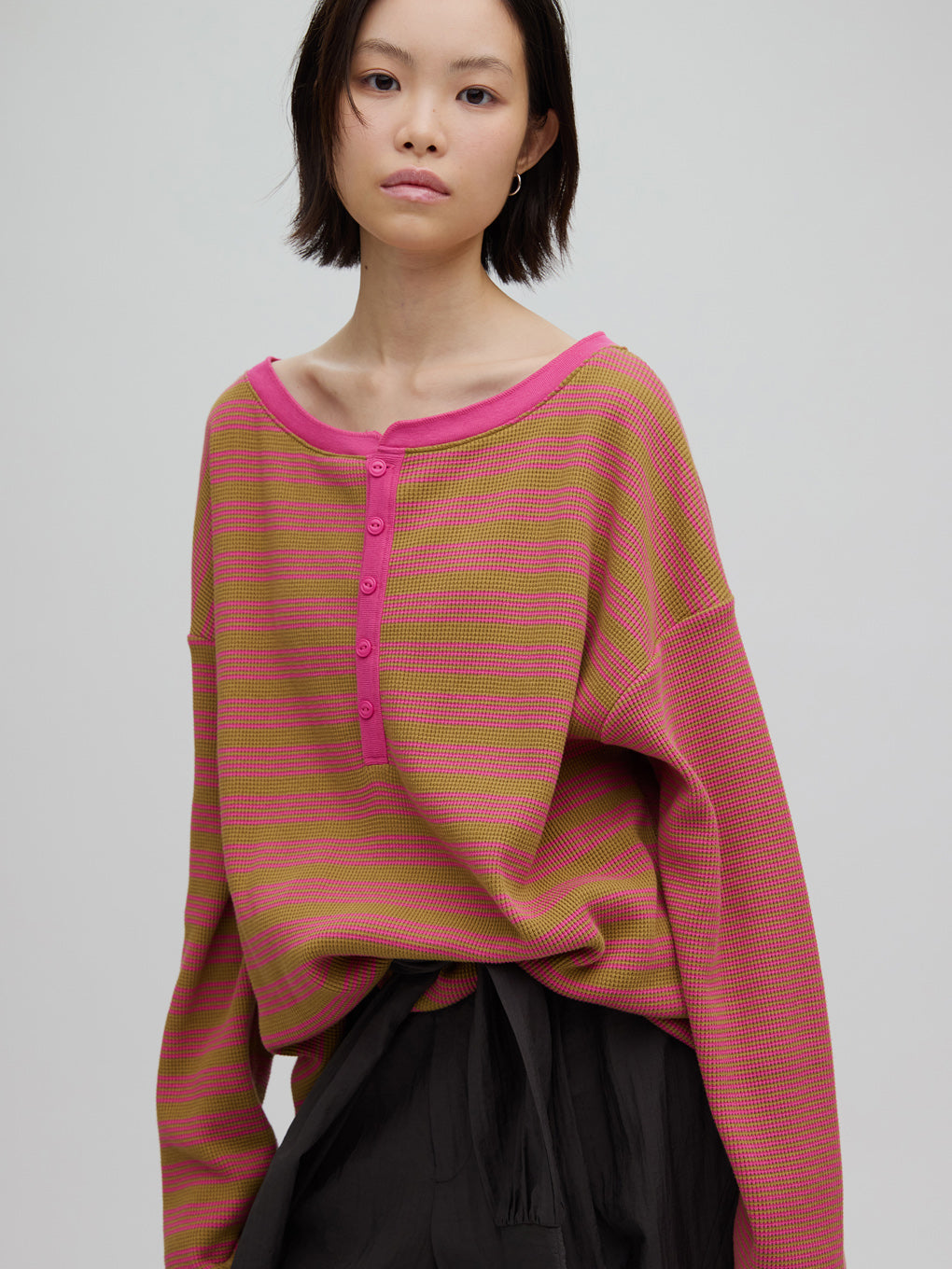 MILLER×Ameri 2WAY WAFFLE TOP