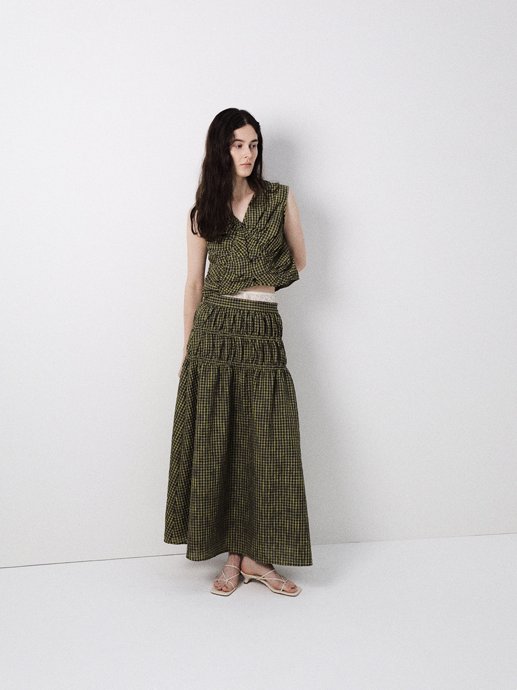 MEDI 2WAY SHIRRING TOP WITH SKIRT