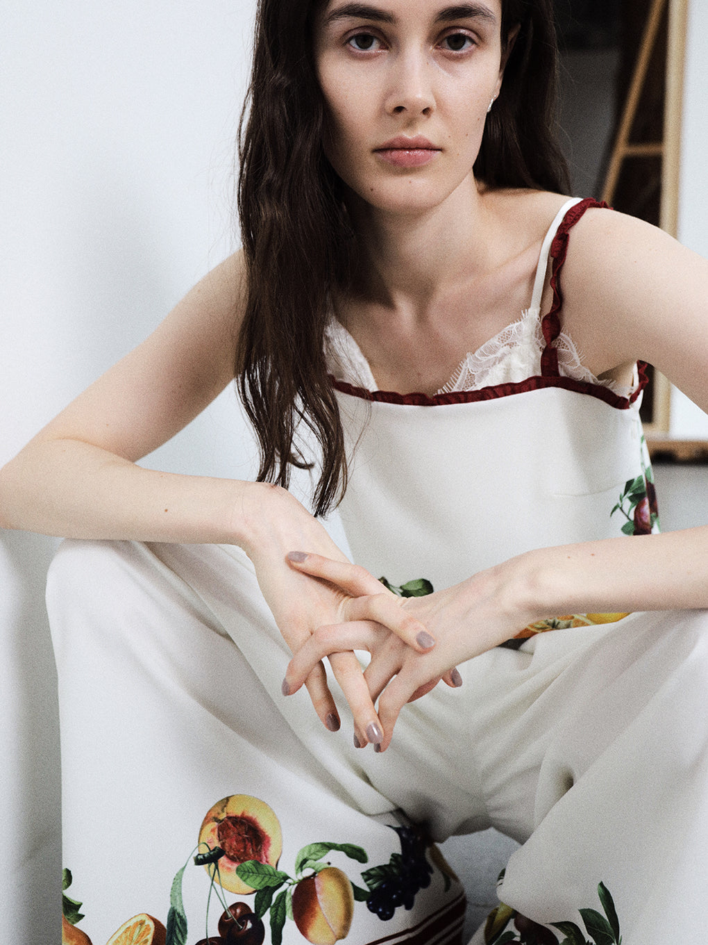 MEDI FRUIT SCARF PATTERN CAMI TOP