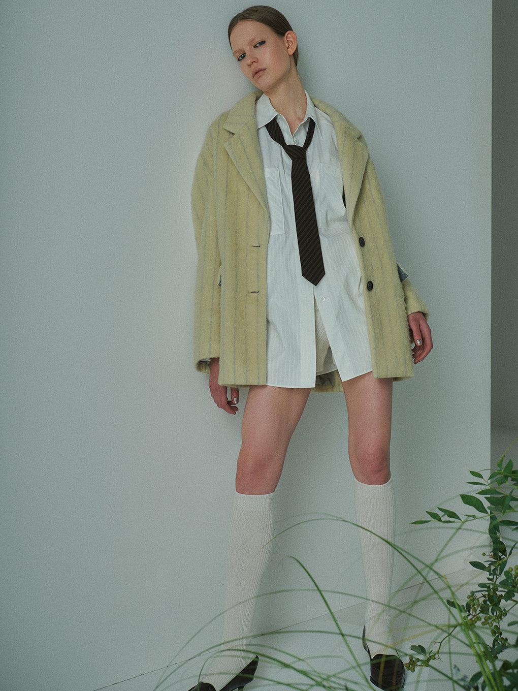 UND STRIPE ALPACA SHAGGY JACOT
