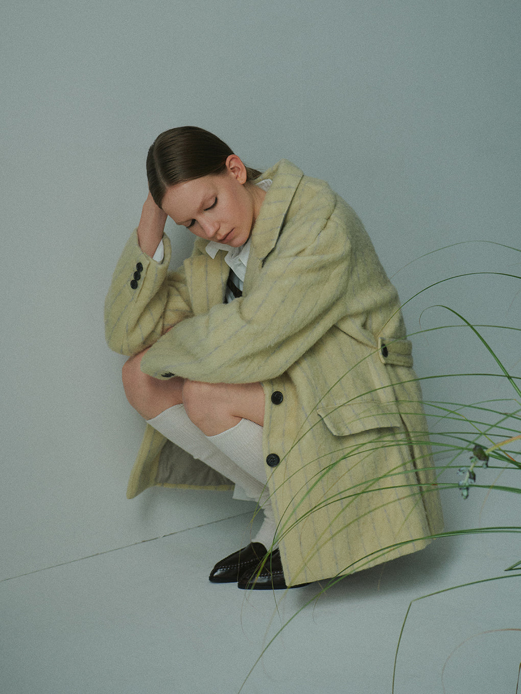 UND STRIPE ALPACA SHAGGY JACOT