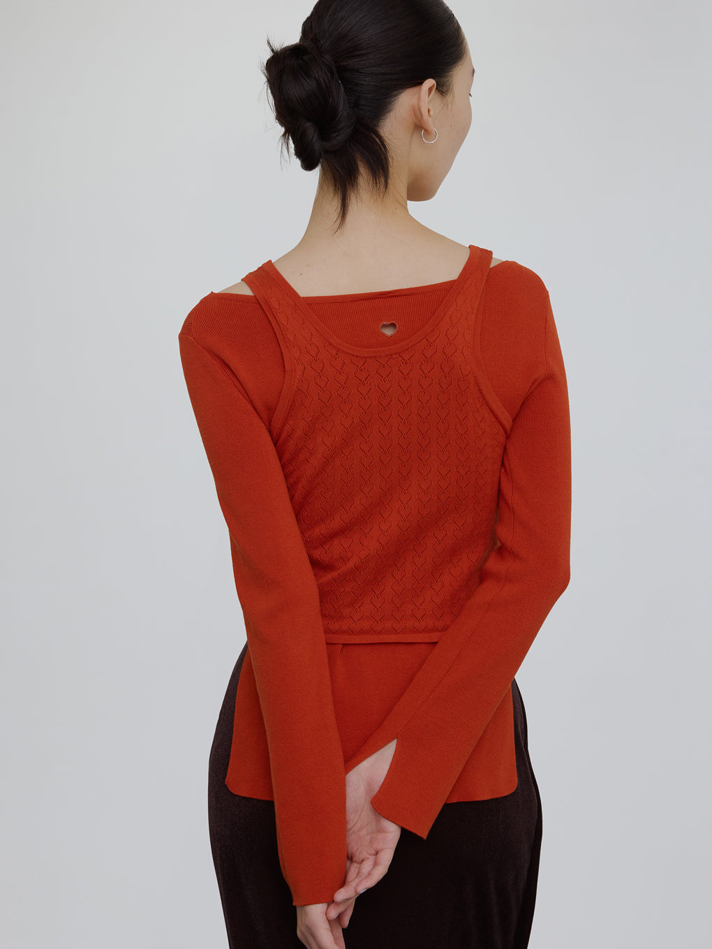 HEART TANK KNIT SET TOP