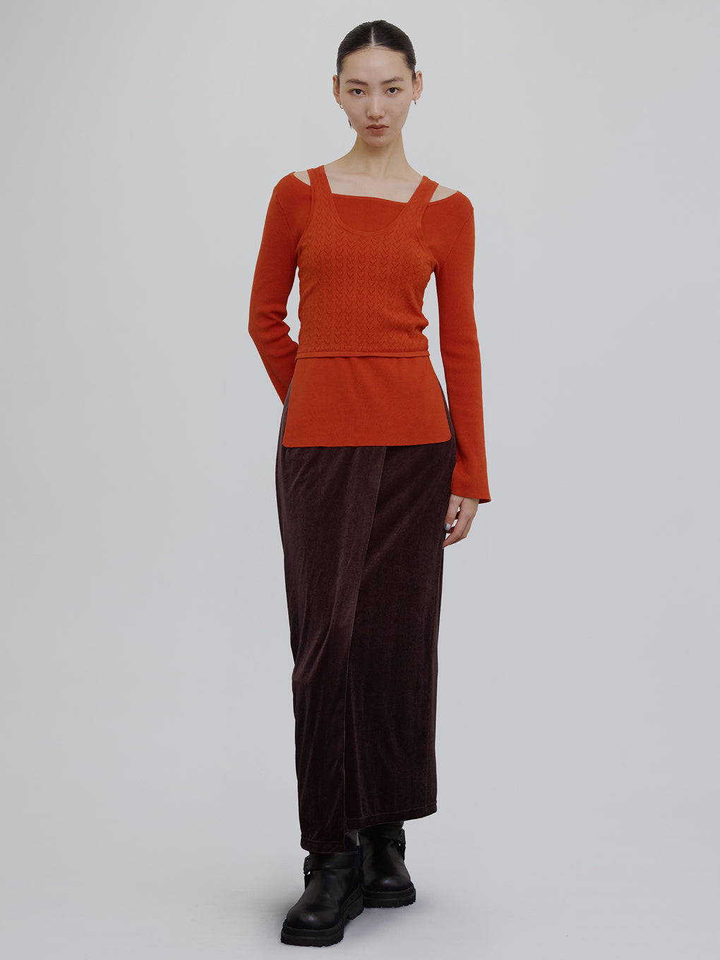 HEART TANK KNIT SET TOP