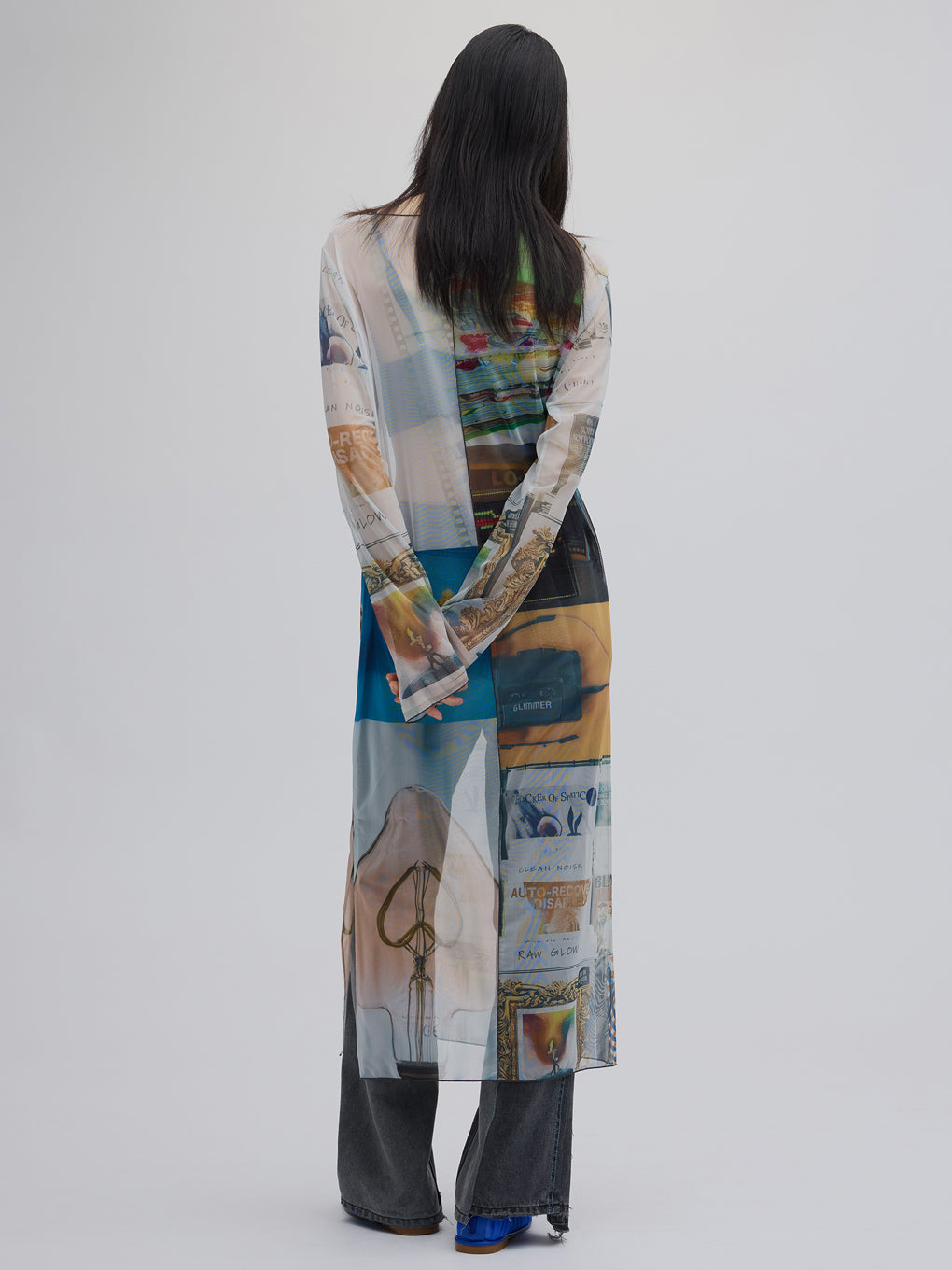 2WAY EMOTIONAL COLLAGE SHEER TOP