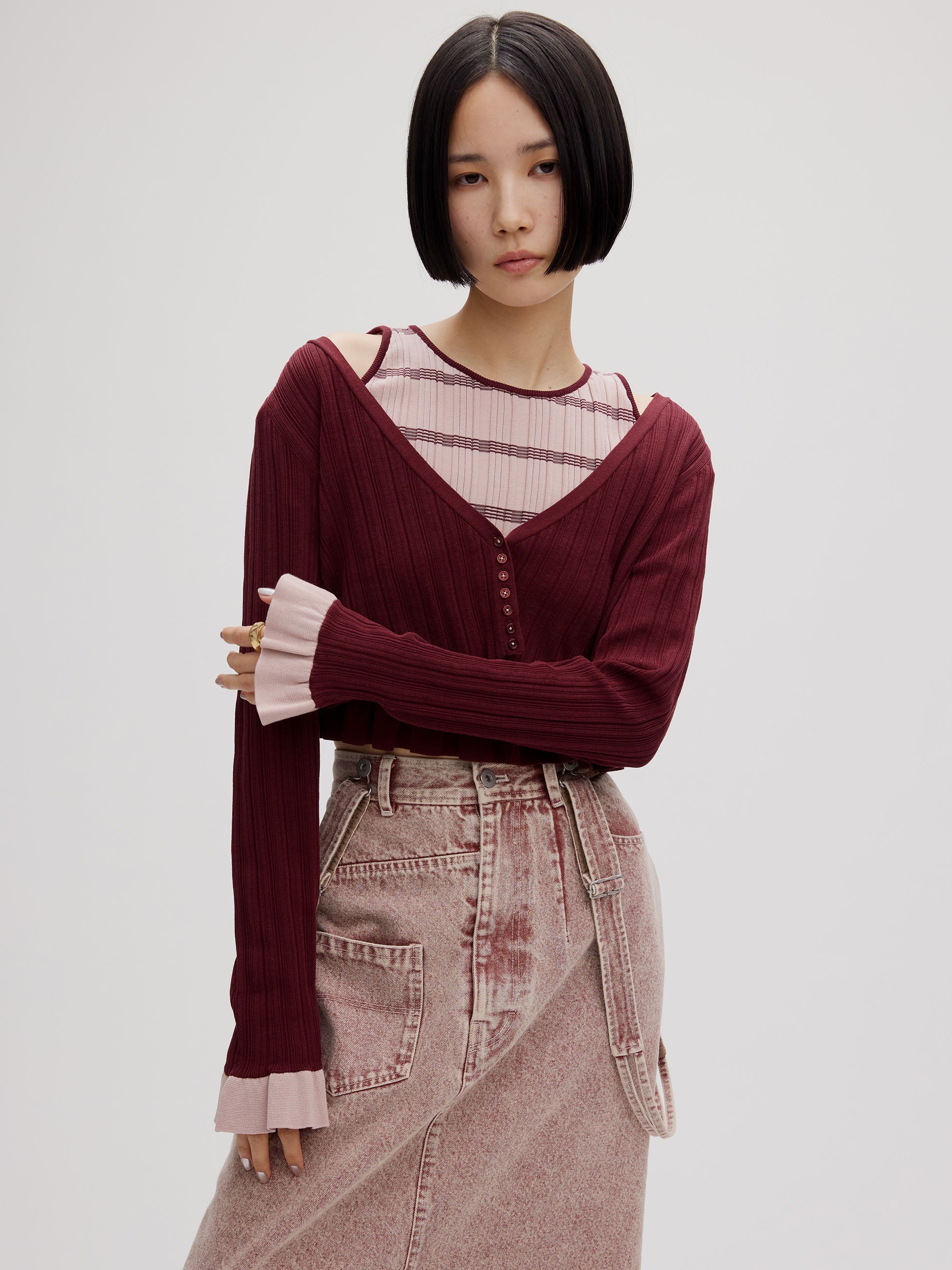 MEDI PURIPURI SHORT KNIT TOP