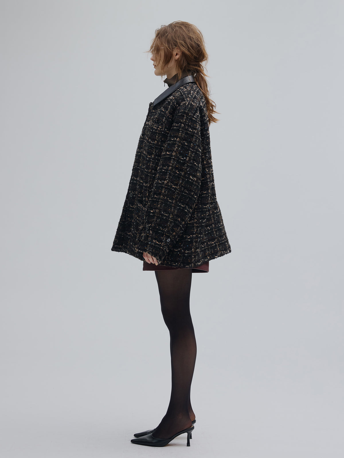SYNTHETIC LEATHER SHORT PANTS