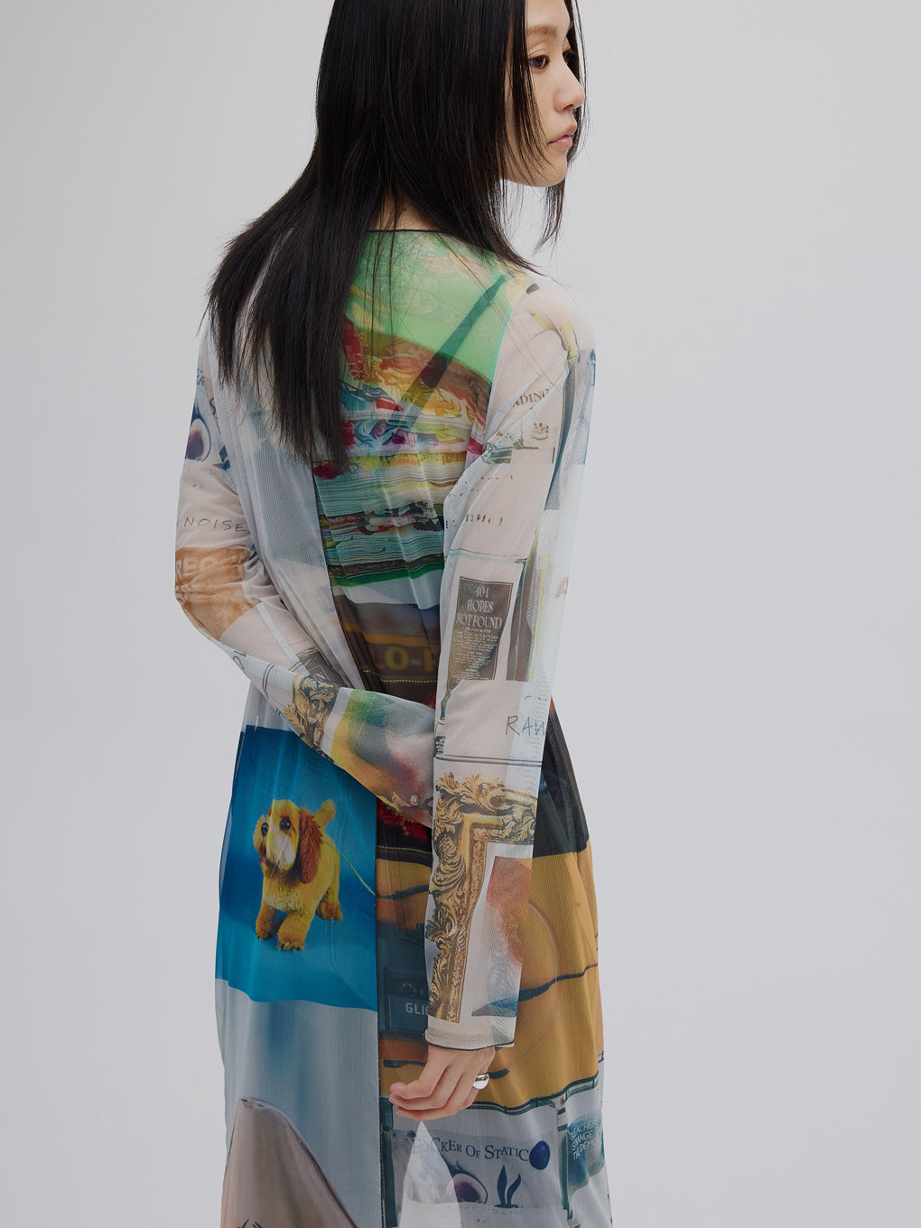 2WAY EMOTIONAL COLLAGE SHEER TOP