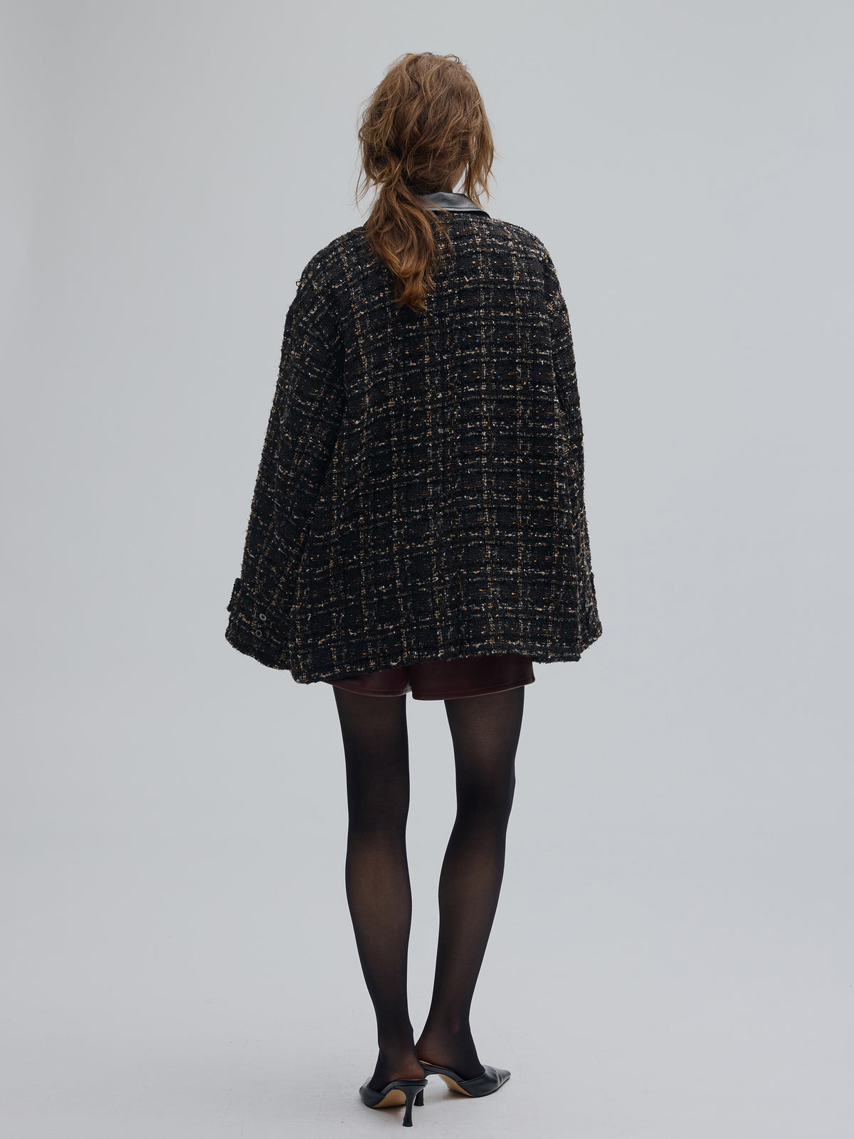 SYNTHETIC LEATHER SHORT PANTS