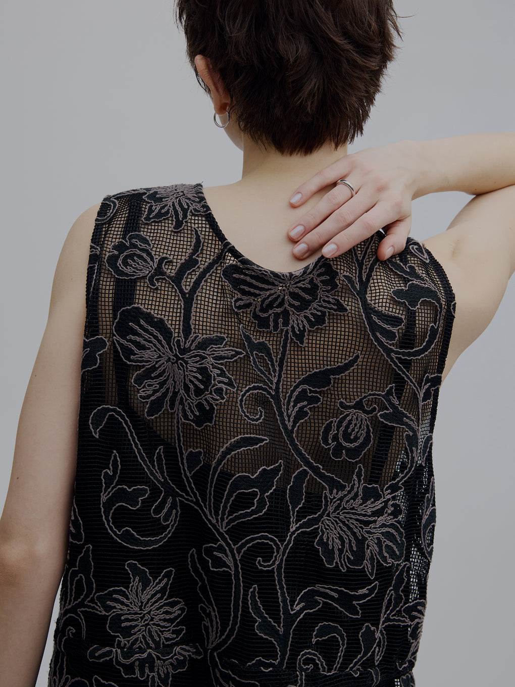 2WAY SILHOUETTE V NECK ROMPERS