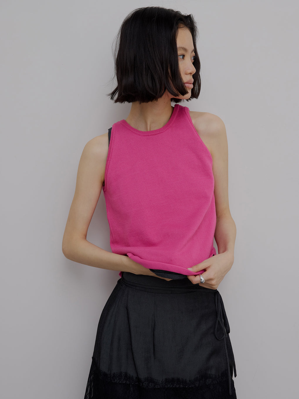 LOW BASIC COMPACT KNIT TANK TOP
