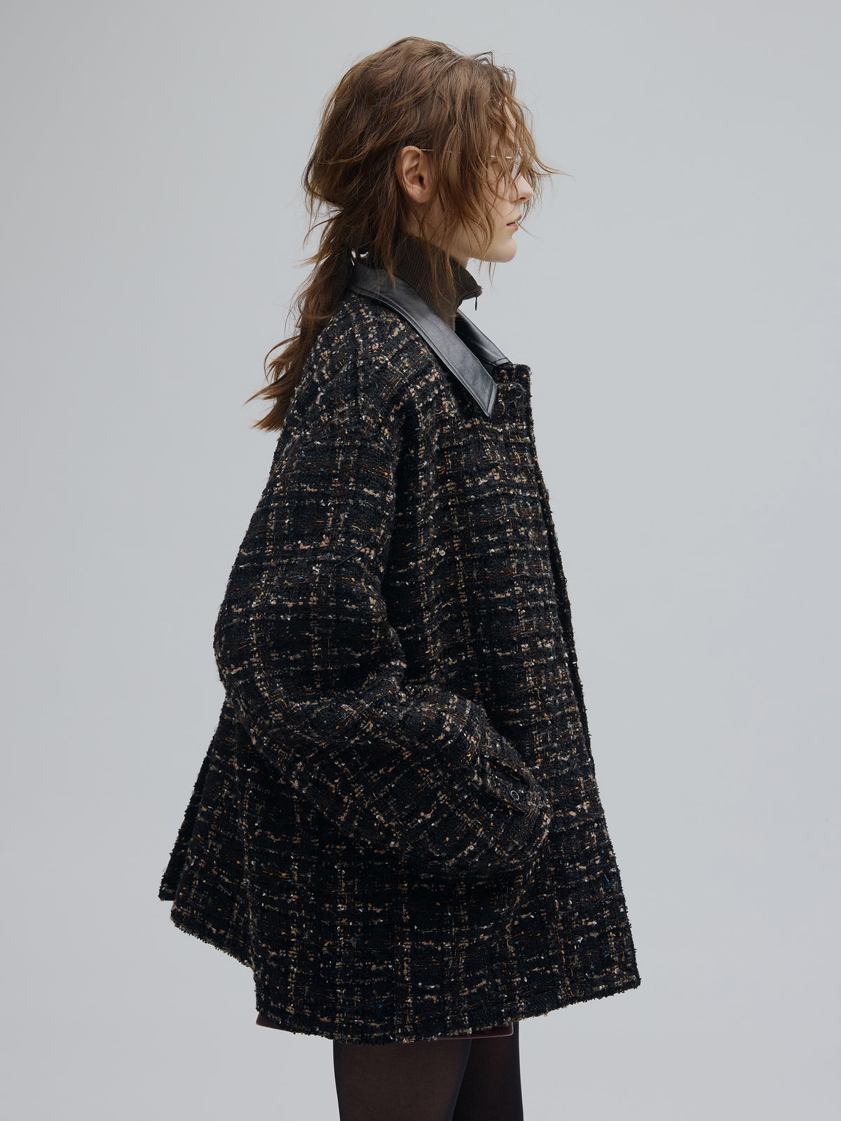 UND 2WAY TEXTURE TWEED JACKET