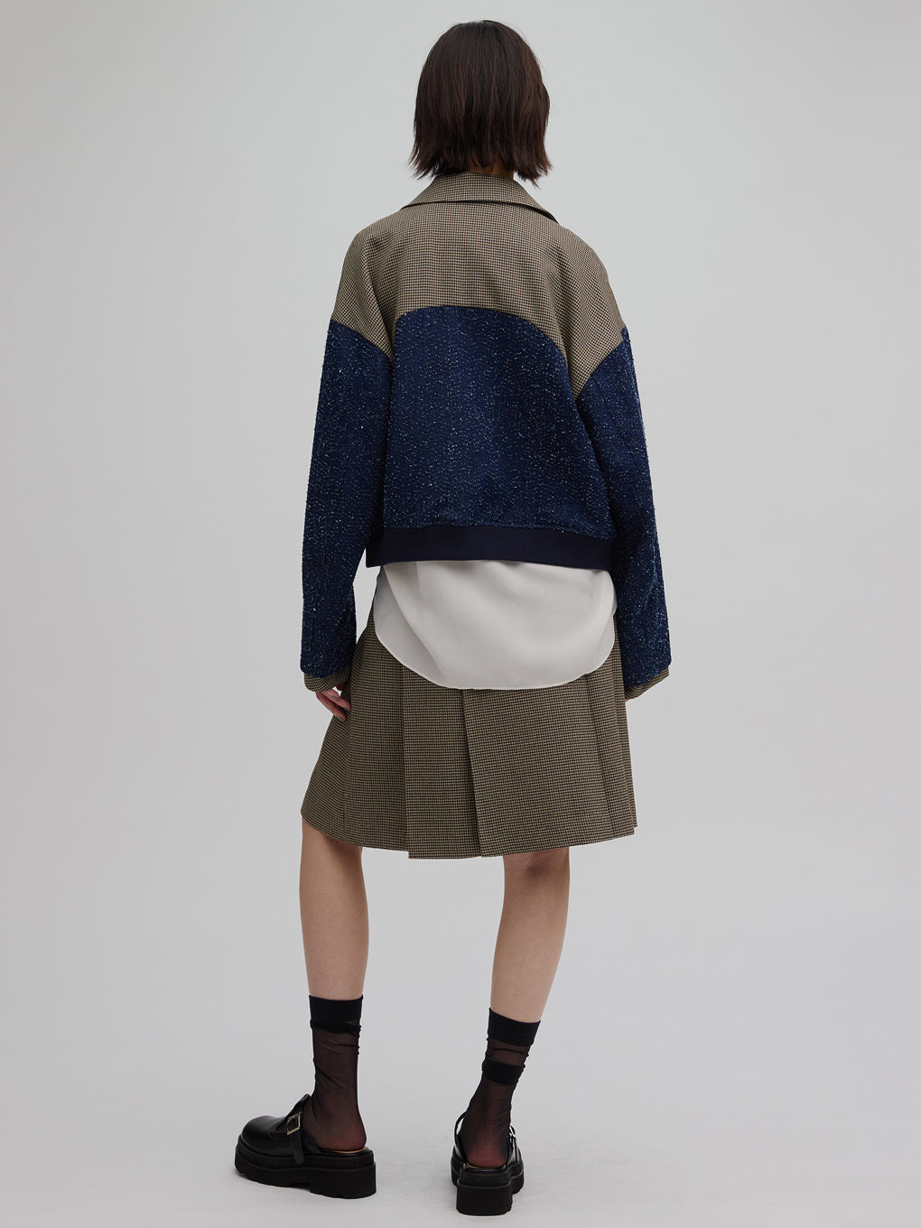 JENNY BOX PLEATED HALF SKIRT