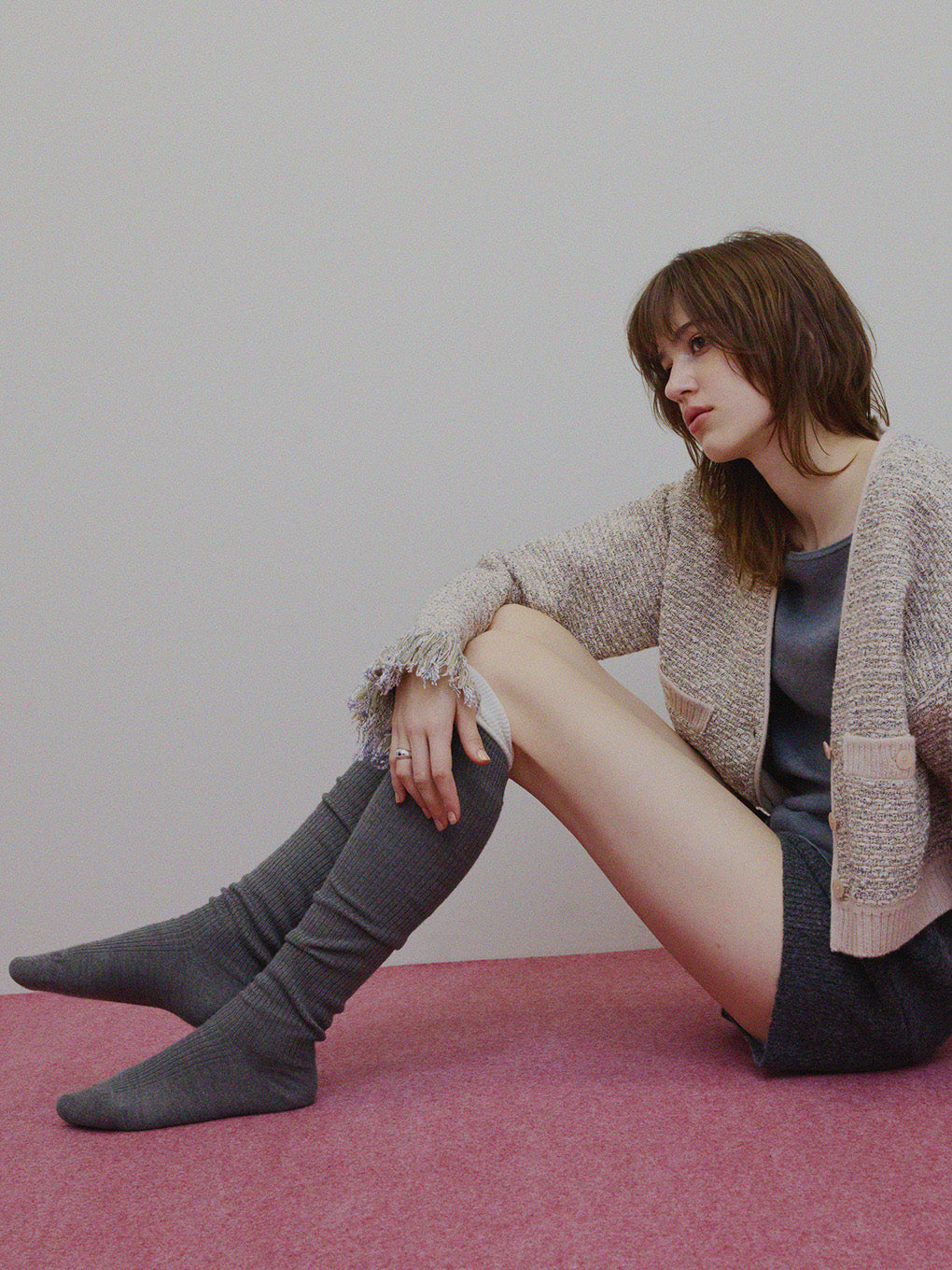 UND TWEED SHORT KNIT CARDIGAN