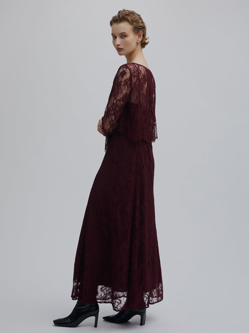 RASCHEL LACE LAYERED DRESS