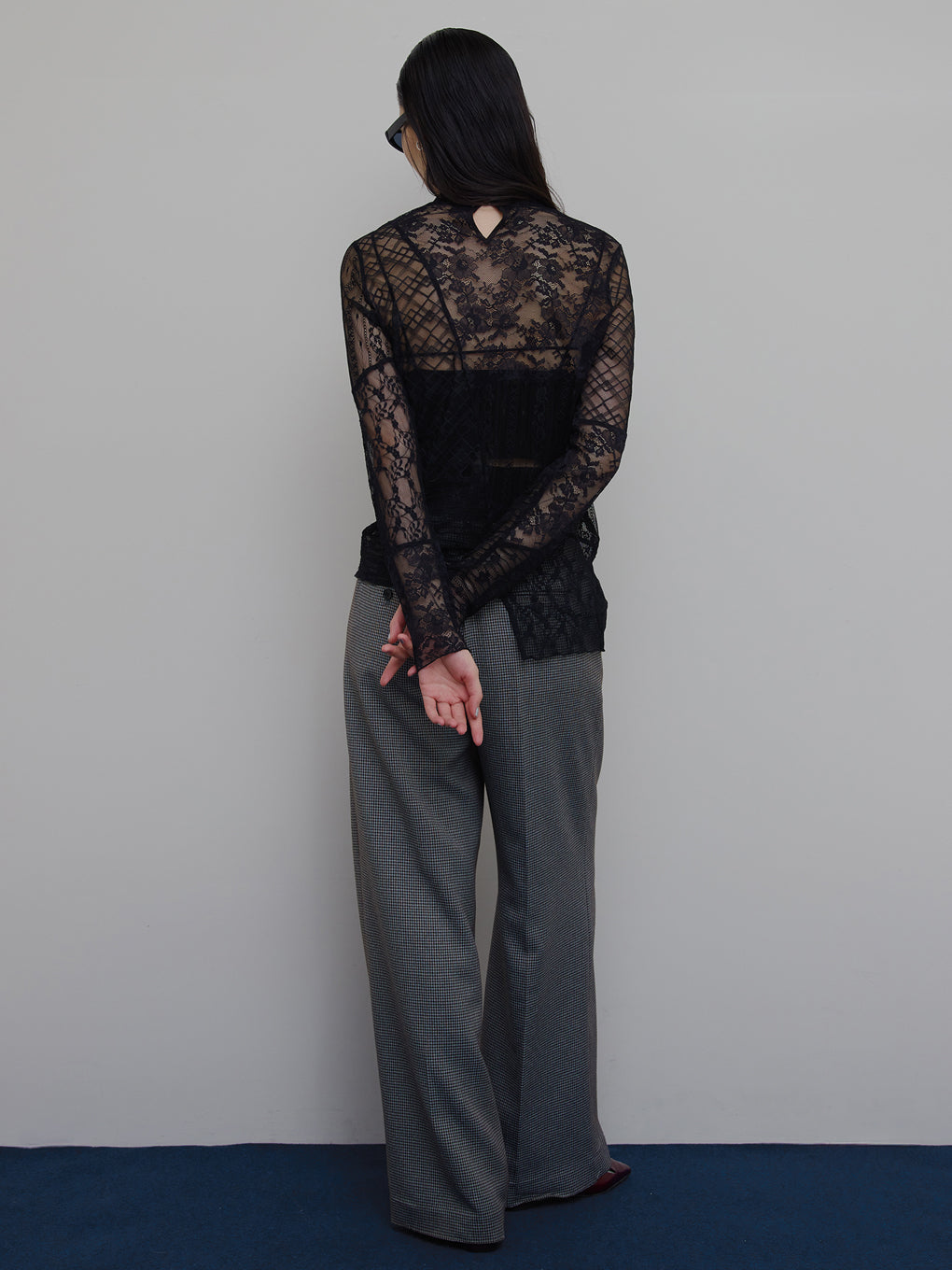 BONBOM×Ameri HOUNDSTOOTH STRAIGHT PANTS