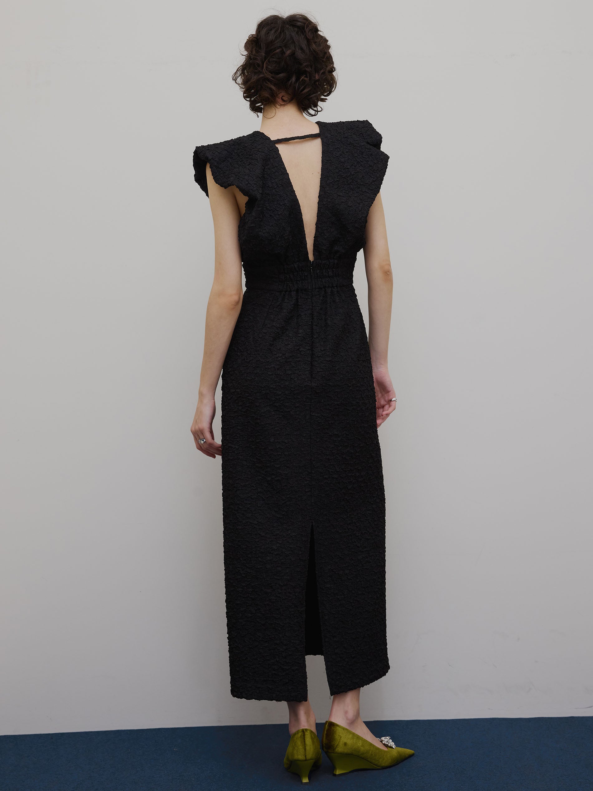 BALLOON SHOULDER DRESS