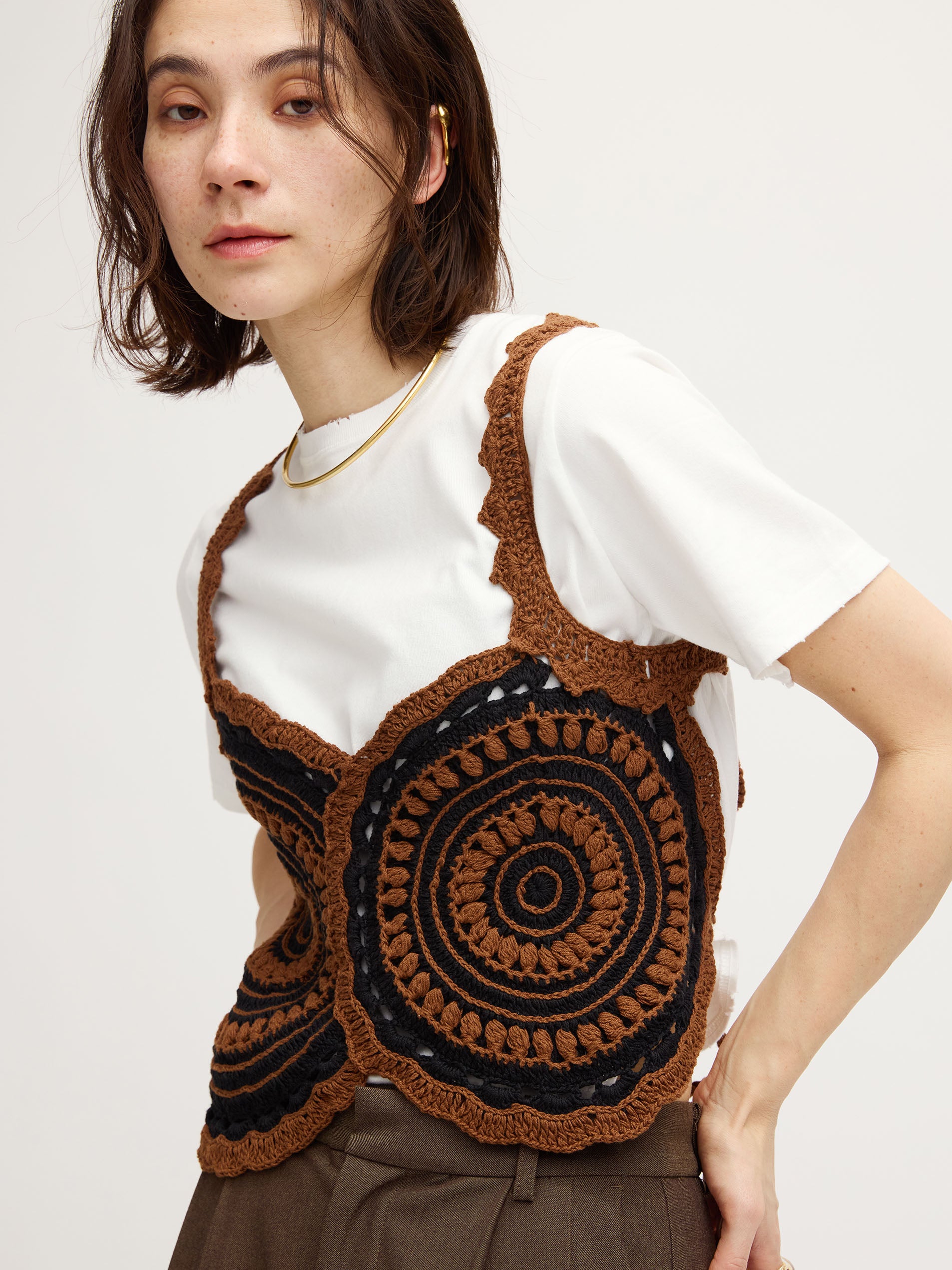CROCHET COLOR SCHEME MOTIF BUSTIER