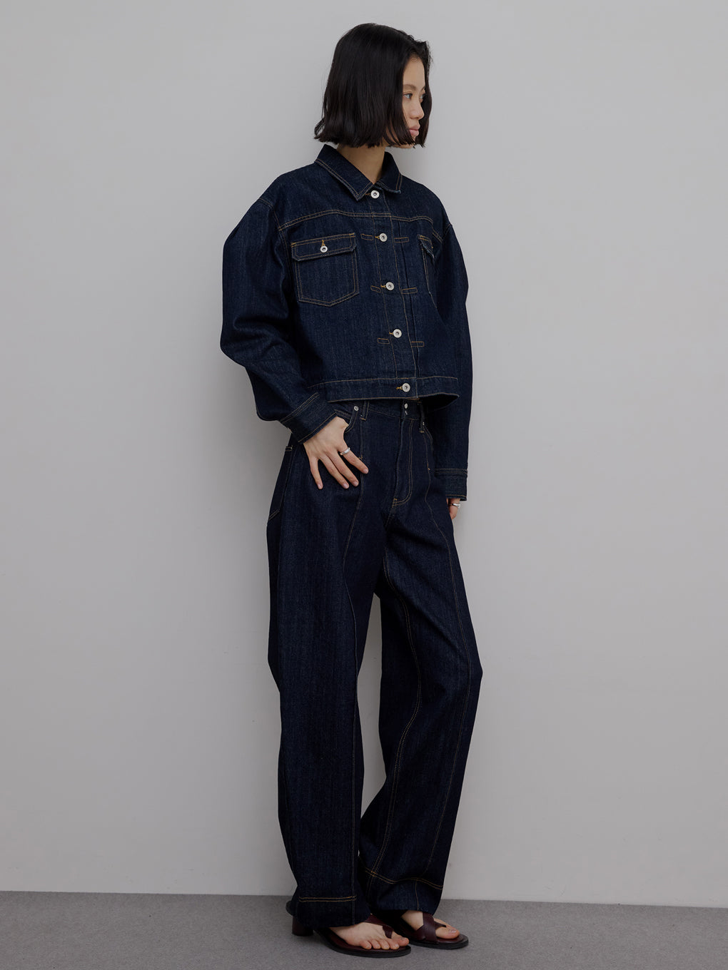 JAPAN MADE BACK FLARE DENIM JACKET
