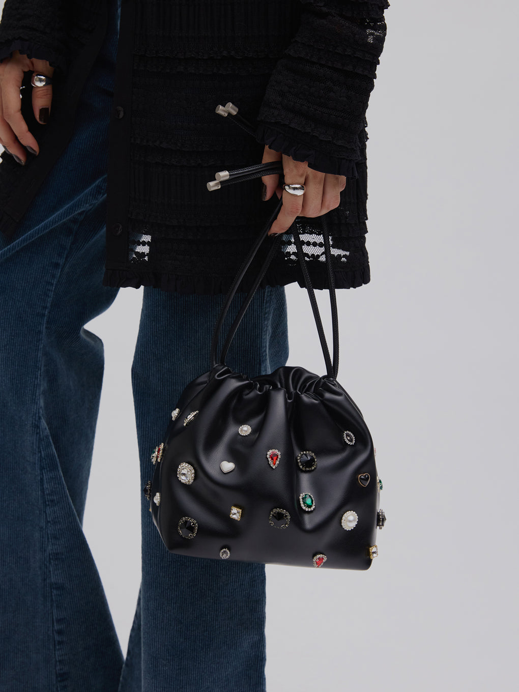 UND BIJOU DRAWSTRING BAG