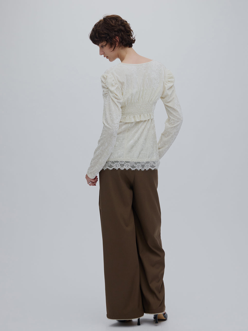 VELOUR LAYERED CUT TOP