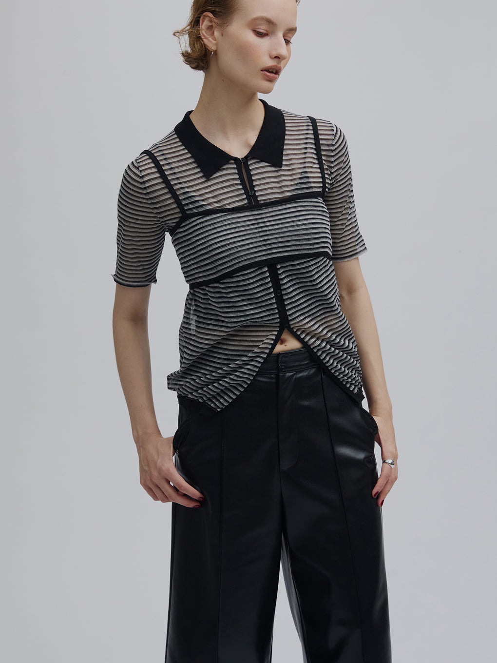 MEDI PUCHI BUSTIER SET KNIT SHIRT