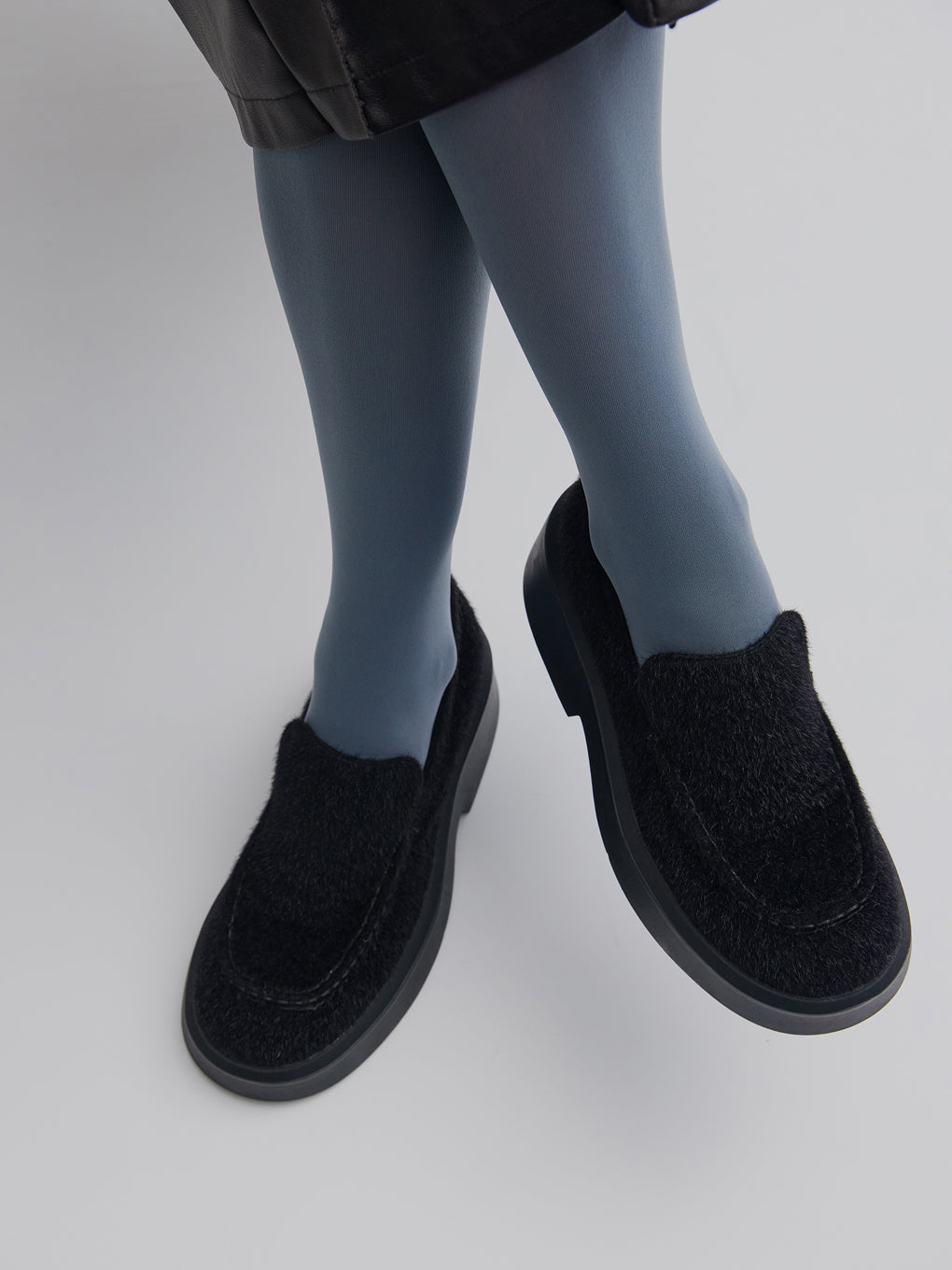 PLATFORM MIX MATERIAL LOAFER